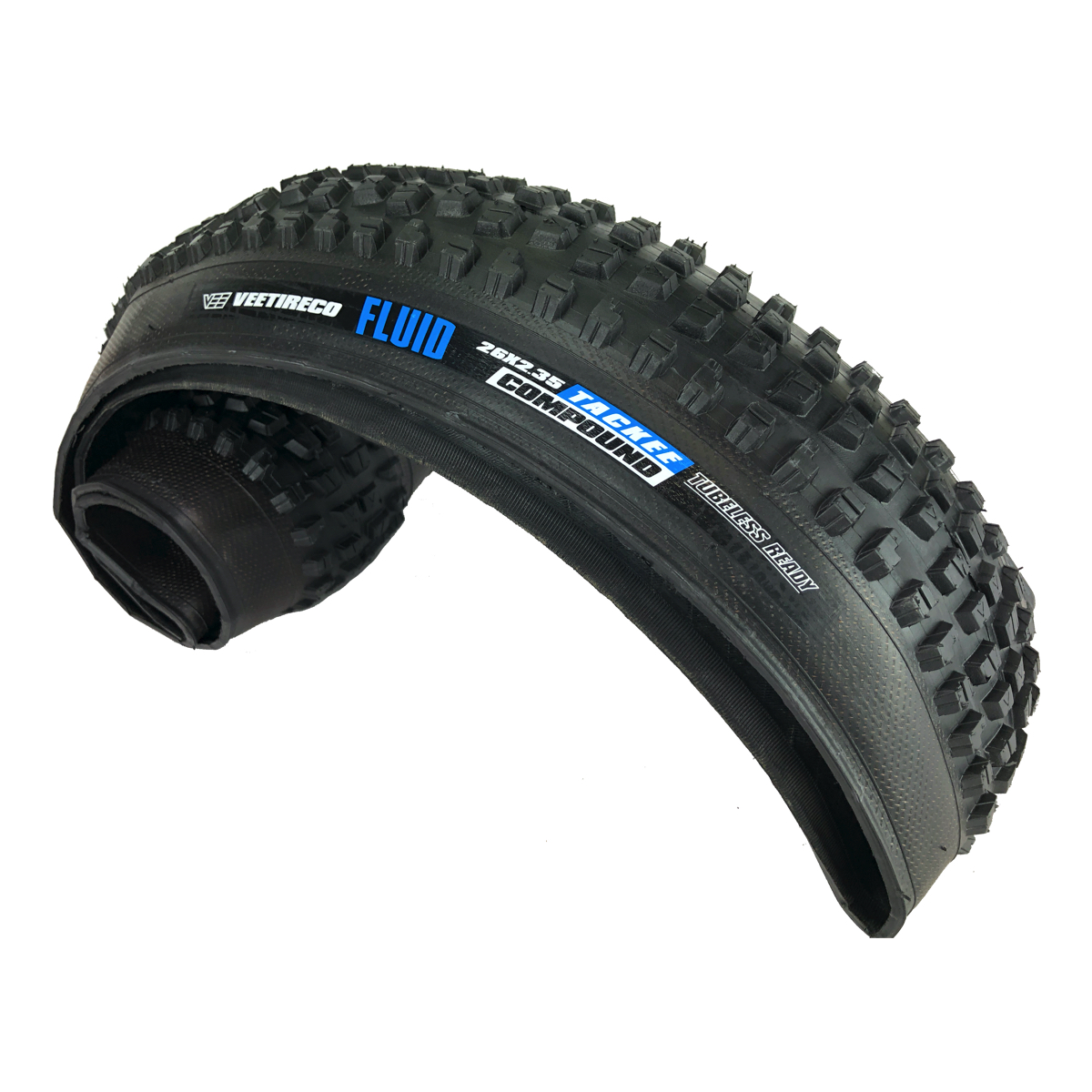 2 Rubber Fluid 26x2.50 Pair Of Bicycle Tires Folding Bead Tackee Compound Vee
