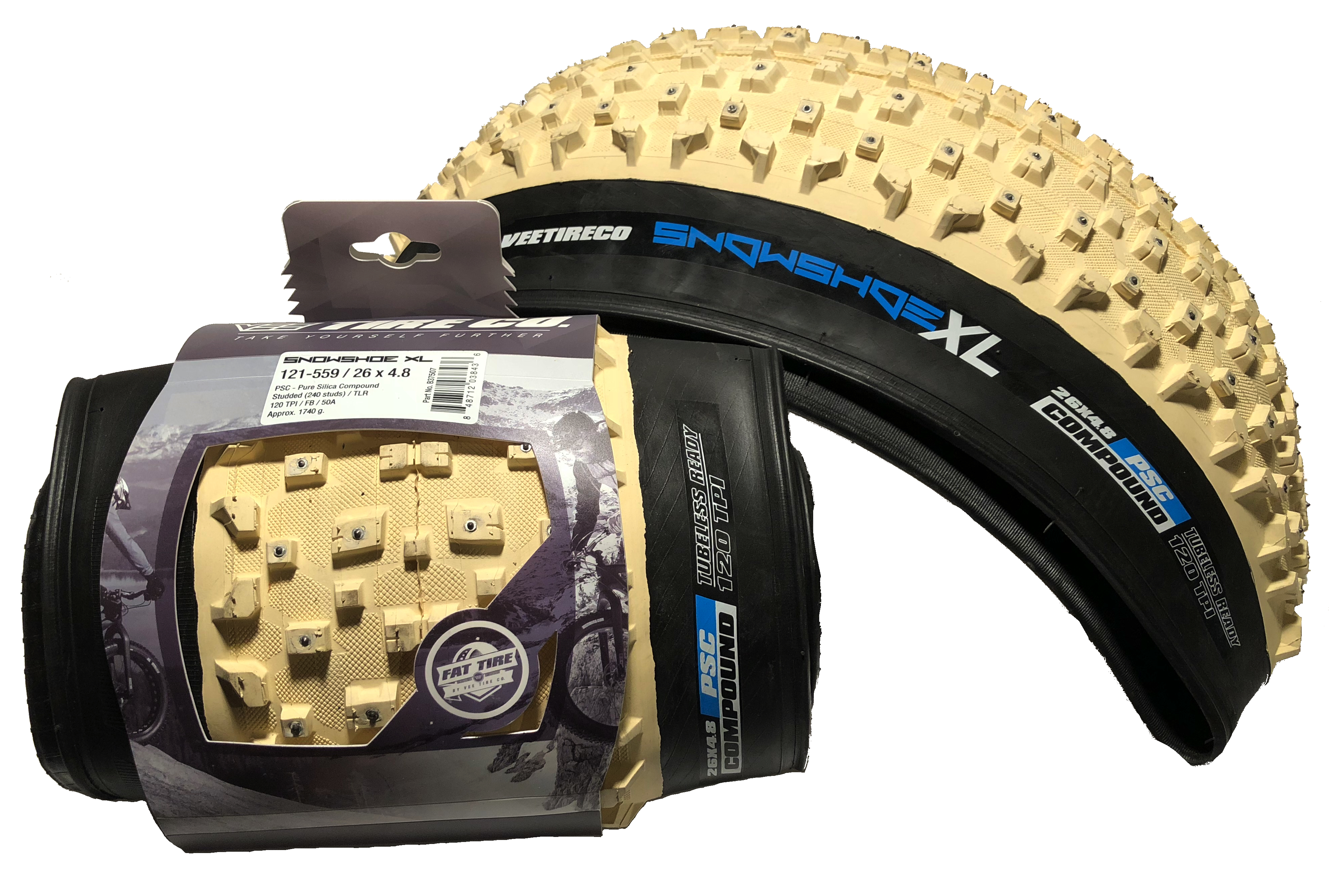 26x4 studded fat bike tires