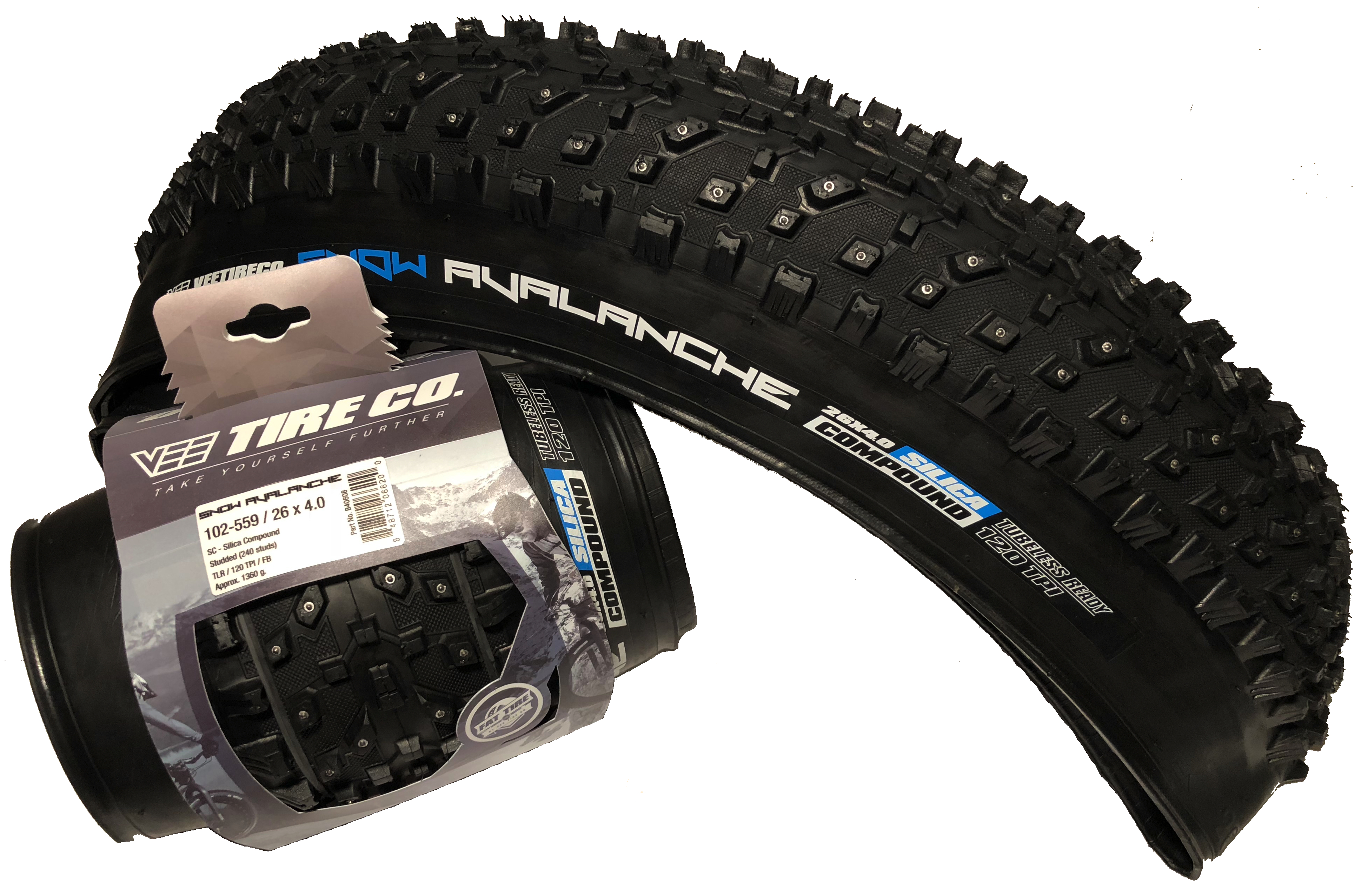 26x4 studded fat bike tires