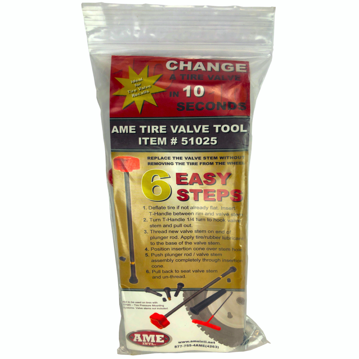 HALTEC 51025 Quick Change 6 piece Tire Valve Tool Kit AME eBay