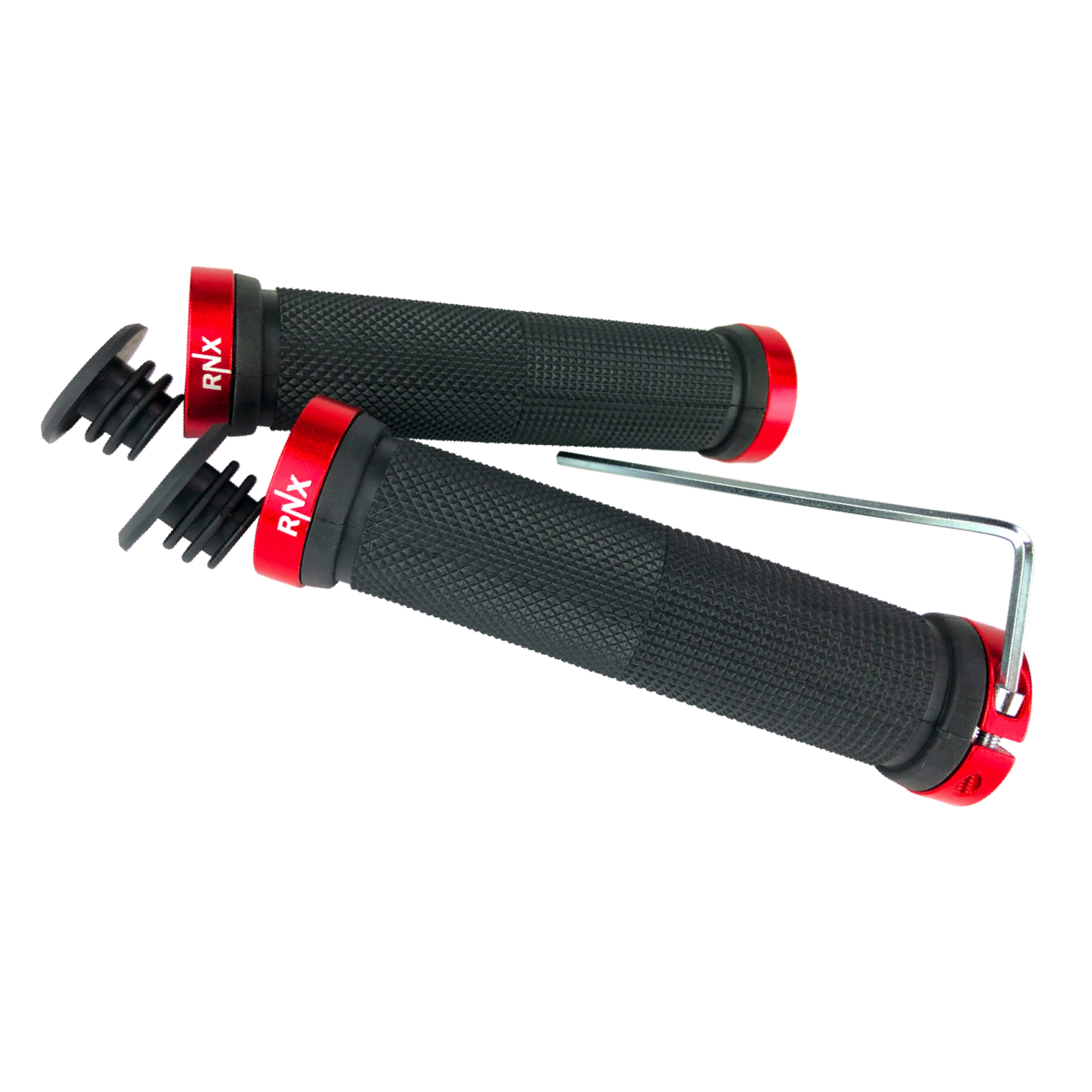 RNX Lock on Red Bike Grips MTB BMX Mountain Bike Handlebar Grips with