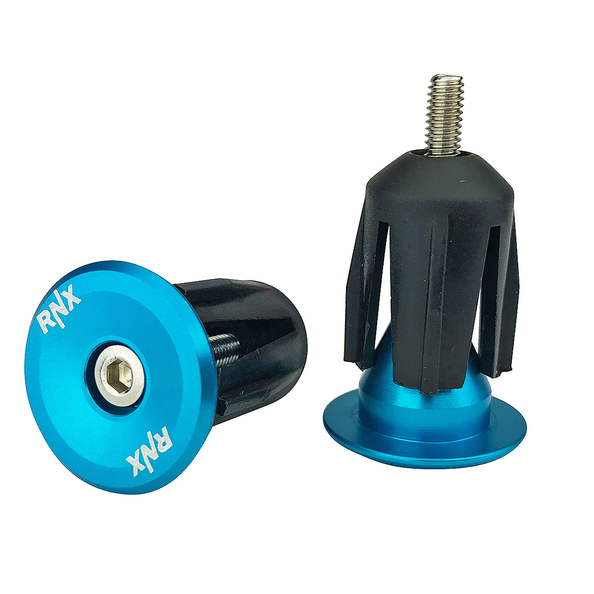 RNX Bike Handlebar End Plugs, Expanding Locking End Caps, Road