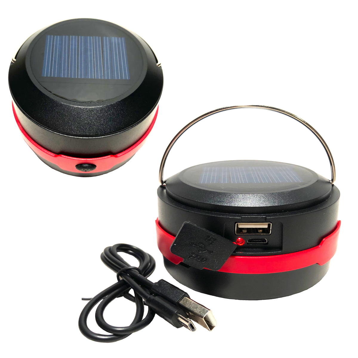 solar powered camping lantern and cell phone charger
