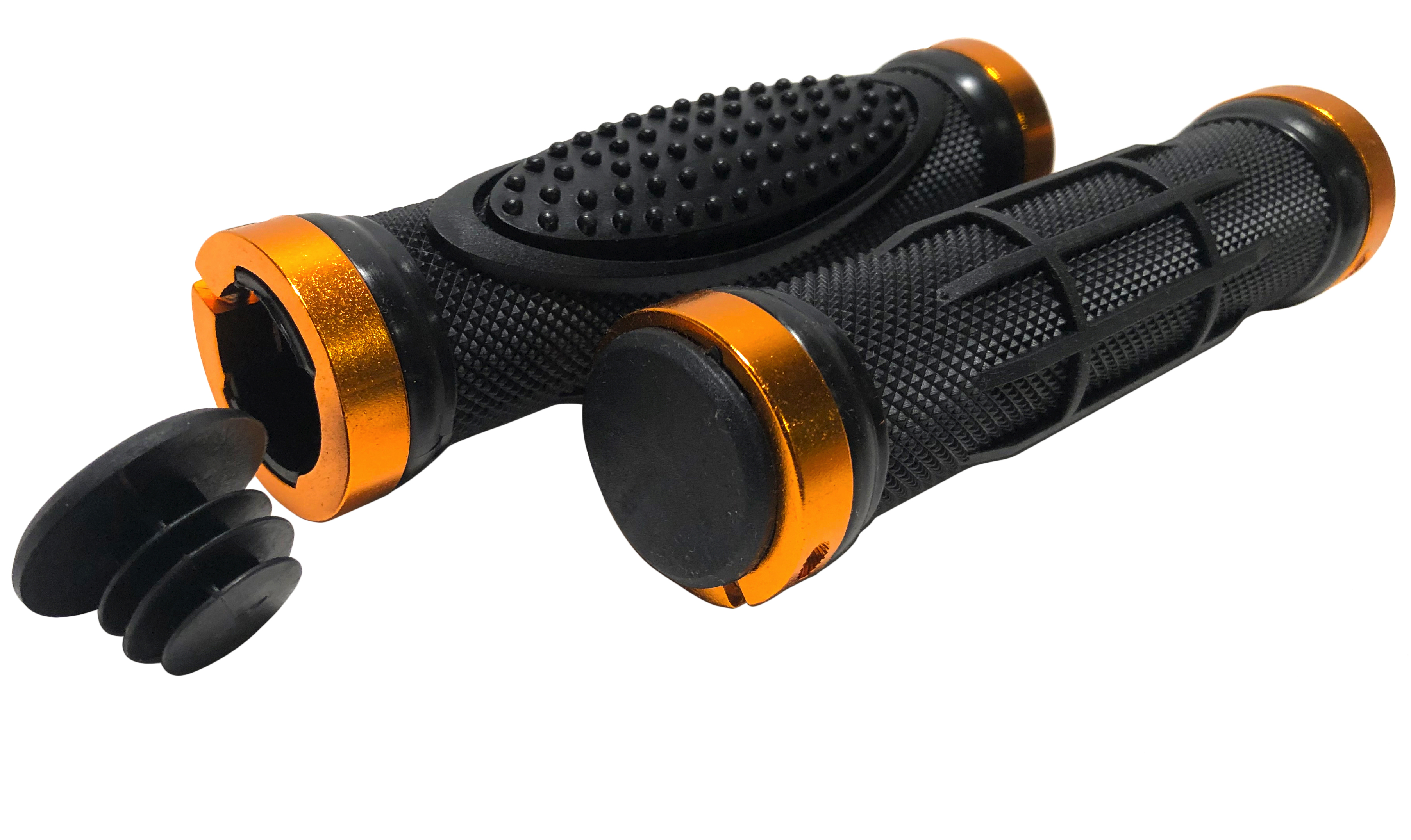 Lock on Gold Bike Grips MTB BMX Mountain Bike Waffle Handlebar Grips w