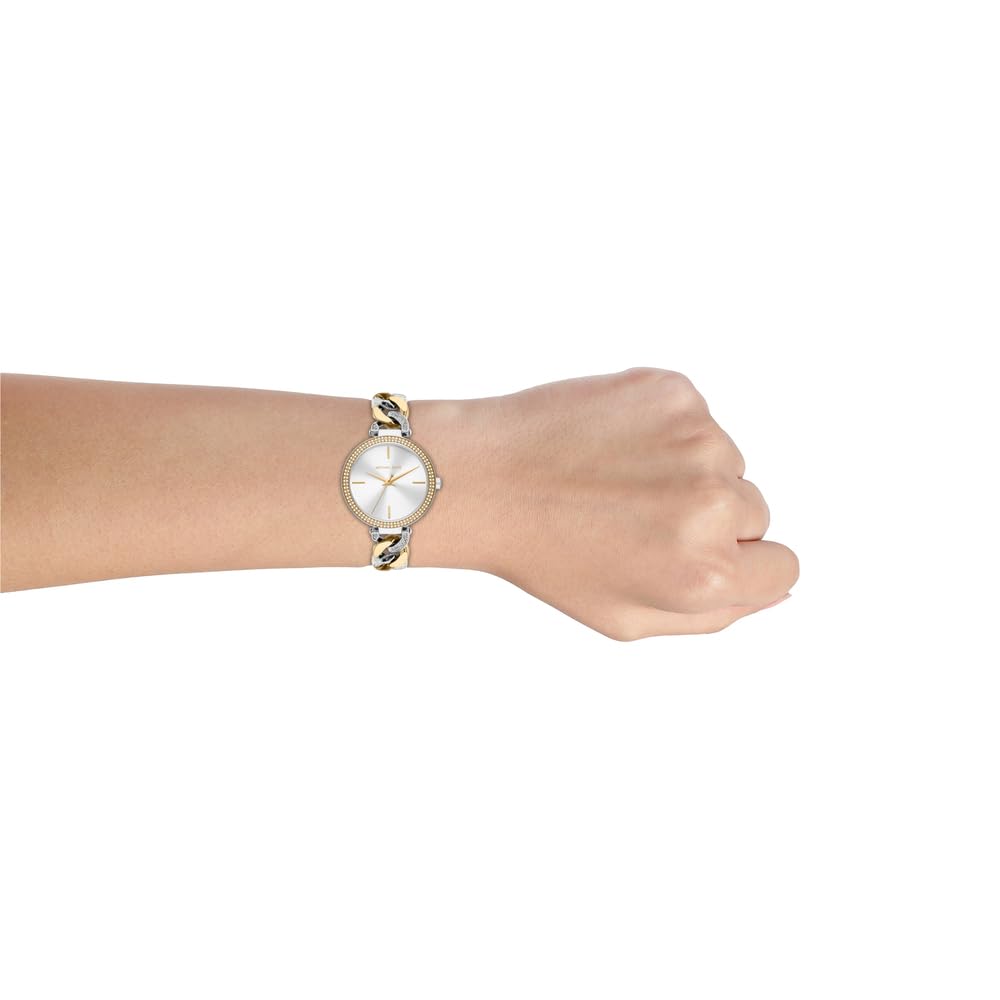 Michael Kors Mk4633 White Dial Two-Tone Steel Chain Watch Three